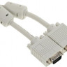 Кабель SVGA NingBo CAB016S-10F, VGA (m) - VGA (m), ферритовый фильтр , 3м, белый