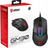 Мышь MSI Clutch GM30, игровая, оптическая, проводная, USB, черный [s12-0401850-d22]