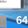 Флешка USB NETAC U185 64ГБ, USB3.0, белый [nt03u185n-064g-30wh]