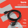 Кабель питания Buro BU-PCAB-1.8-16A, IEC C13 - Евровилка, 1.8м