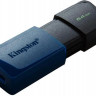 Флешка USB Kingston DataTraveler Exodia M 64ГБ, USB3.0, черный и синий [dtxm/64gb]