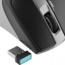 Мышь A4TECH Fstyler FG35, оптическая, беспроводная, USB, серый и черный [fg35 grey]