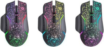Мышь Defender Oneshot GM-067, игровая, оптическая, беспроводная, USB, черный [52067]