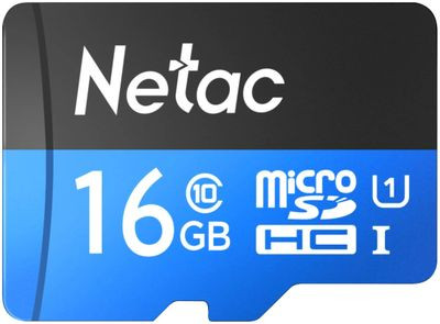 Карта памяти microSDHC UHS-I U1 NETAC P500 16 ГБ, 80 МБ/с, Class 10, NT02P500STN-016G-S, 1 шт.