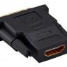 Переходник Buro HDMI (f) - DVI-D (m), GOLD , черный [hdmi-19fdvid-m_adpt]