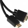 Кабель-переходник видео PREMIER 6-932, DisplayPort (m) - VGA (m) , 5м, GOLD, черный [6-932 5.0]