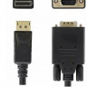 Кабель-переходник видео PREMIER 6-932, DisplayPort (m) - VGA (m) , 5м, GOLD, черный [6-932 5.0]