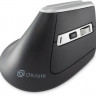 Мышь Oklick 991MW, вертикальная, оптическая, беспроводная, USB, серый [1885263]