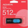 Флешка USB A-Data DashDrive UV128 512ГБ, USB3.0, черный и синий [auv128-512g-rbe]