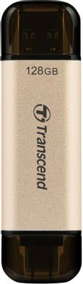 Флешка USB Transcend Jetflash 930С 128ГБ, USB3.0, золотистый и черный [ts128gjf930c]
