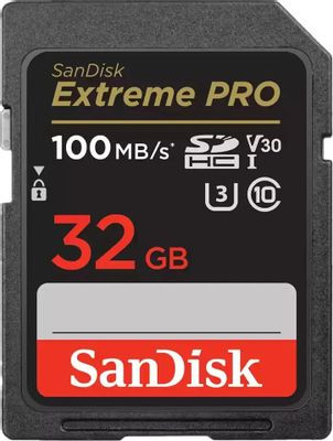 Карта памяти SDHC UHS-I U3 Sandisk Ultra 80 32 ГБ, 100 МБ/с, Class 10, SDSDXXO-032G-GN4IN, 1 шт.