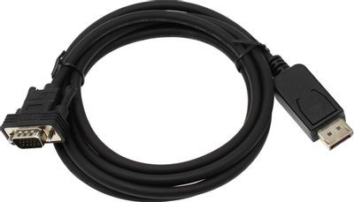 Кабель Display Port Buro 1.1v, DisplayPort (m) - VGA (m), GOLD , круглое, 2м [bhp dpp_vga-2]