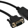 Кабель Display Port Buro 1.1v, DisplayPort (m) - VGA (m), GOLD , круглое, 2м [bhp dpp_vga-2]