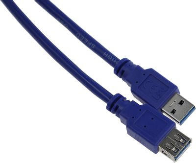 Кабель-удлинитель USB3.0 PREMIER 5-905, USB 3.0 A(m) (прямой) - USB 3.0 A(f) (прямой), 3м, пакет, синий [5-905(3,0)-3.0(bl)]