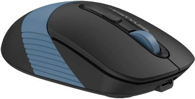 Мышь A4TECH Fstyler FB10CS, оптическая, беспроводная, USB, черный и синий [fb10cs usb ash blue]