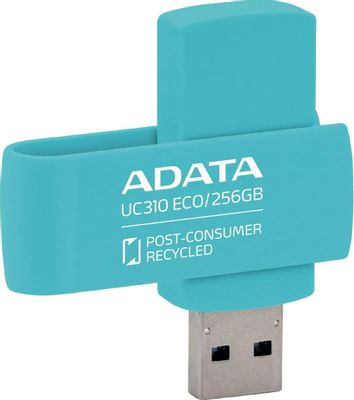 Флешка USB A-Data UC310E 256ГБ, USB3.2, зеленый [uc310e-256g-rgn]