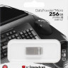 Флешка USB Kingston DataTraveler Micro 256ГБ, USB3.0, серебристый [dtmc3g2/256gb]