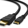 Кабель-переходник аудио-видео PREMIER 5-845, mini-HDMI (m) - HDMI (m) , 1м, GOLD, черный [5-845 2.0]