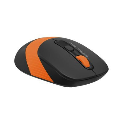 Мышь A4TECH Fstyler FG10, оптическая, беспроводная, USB, черный и оранжевый [fg10 orange]
