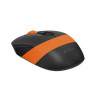 Мышь A4TECH Fstyler FG10, оптическая, беспроводная, USB, черный и оранжевый [fg10 orange]
