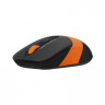 Мышь A4TECH Fstyler FG10, оптическая, беспроводная, USB, черный и оранжевый [fg10 orange]
