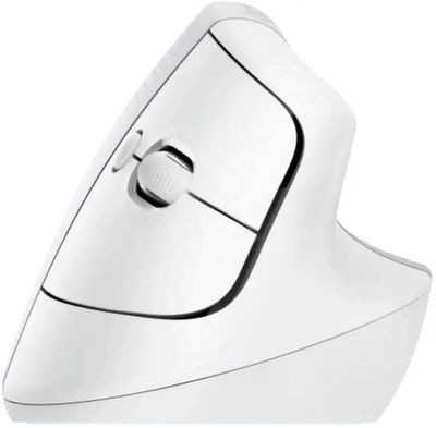 Мышь Logitech Lift, вертикальная, оптическая, беспроводная, USB, белый [910-006486]