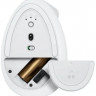 Мышь Logitech Lift, вертикальная, оптическая, беспроводная, USB, белый [910-006486]
