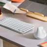 Мышь Logitech Lift, вертикальная, оптическая, беспроводная, USB, белый [910-006486]