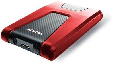 Внешний диск HDD A-Data DashDrive Durable HD650, 1ТБ, красный [ahd650-1tu31-crd]