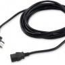 Кабель питания Buro BU-PCAB-5M-16A, IEC C13 (прямой) - Евровилка (угловой), 5м