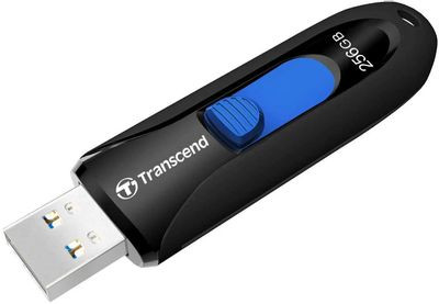 Флешка USB Transcend Jetflash 790 256ГБ, USB3.0, черный и синий [ts256gjf790k]