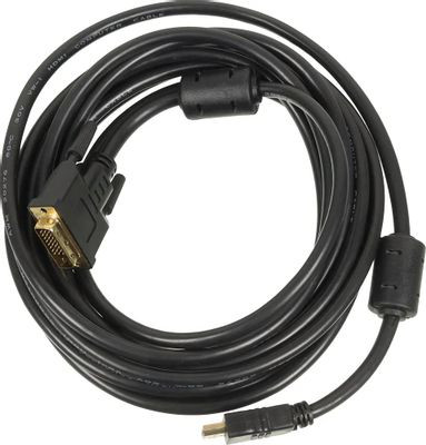 Кабель DVI NingBo DVI-D (m) - HDMI (m), GOLD , ферритовый фильтр , 5м