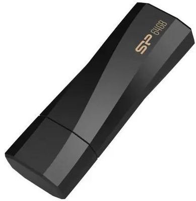 Флешка USB Silicon Power Blaze B07 64ГБ, USB3.2, черный [sp064gbuf3b07v1k]