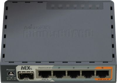 Роутер MIKROTIK hEX S, черный [rb760igs]