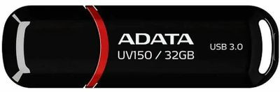 Флешка USB A-Data AUV150 32ГБ, USB3.0, черный [auv150-32g-rbk]