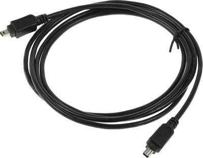Кабель FireWire NingBo FireWire 4p (m) - FireWire 4p (m), 1.8м, черный