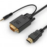Кабель-переходник аудио-видео PREMIER 5-983AU, HDMI (m) - VGA (m) , 1.8м, черный [5-983au 1.8]