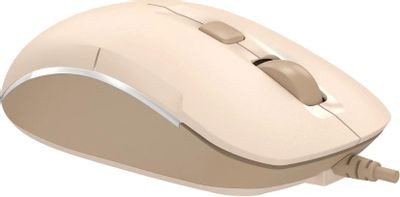 Мышь A4TECH Fstyler FM26, оптическая, проводная, USB, бежевый и коричневый [fm26 usb (cafe latte)]