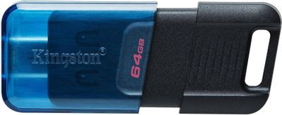 Флешка USB (Type-C) Kingston DataTraveler 80 M DT80M/64GB 64ГБ, USB3.2, черный