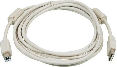 Кабель USB2.0 NingBo USB A(m) - USB B(m), ферритовый фильтр , 3м, серый [usb2.0-am/bm-3m-mg]