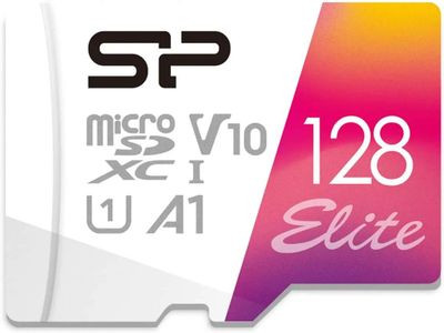 Карта памяти microSDXC UHS-I U1 Silicon Power Elite 128 ГБ, 100 МБ/с, Class 10, SP128GBSTXBV1V20SP, 1 шт., переходник SD