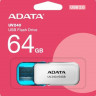 Флешка USB A-Data UV240 64ГБ, USB2.0, белый и голубой [auv240-64g-rwh]