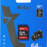 Карта памяти SDXC UHS-I U1 NETAC P600 64 ГБ, 80 МБ/с, Class 10, NT02P600STN-064G-R, 1 шт., без адаптера