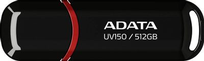 Флешка USB A-Data AUV150 512ГБ, USB3.0, черный [auv150-512g-rbk]