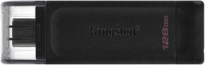 Флешка USB (Type-C) Kingston DataTraveler 70 DT70/128GB 128ГБ, USB3.2, черный
