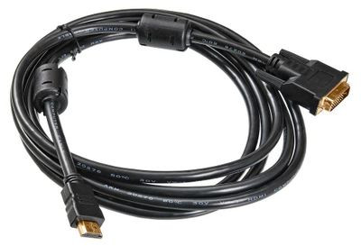 Кабель Buro HDMI (m) - DVI-D (m), GOLD , ферритовый фильтр , 3м [hdmi-19m-dvi-d-3m]
