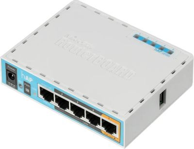 Wi-Fi роутер MIKROTIK hAP, N300, белый [rb951ui-2nd]