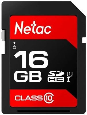 Карта памяти SDHC UHS-I U1 NETAC P600 16 ГБ, 80 МБ/с, Class 10, NT02P600STN-016G-R, 1 шт., без адаптера