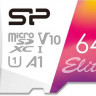 Карта памяти microSDXC UHS-I U1 Silicon Power Elite 64 ГБ, 100 МБ/с, Class 10, SP064GBSTXBV1V20SP, 1 шт., переходник SD