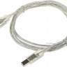 Кабель USB2.0 NingBo USB A(m) - USB B(m), 1.8м, прозрачный